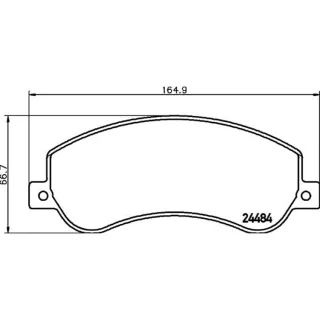 Hella Bremsbel?ge vorne Ford Transit 2,2 2,3 2,4 3,2 TDCi