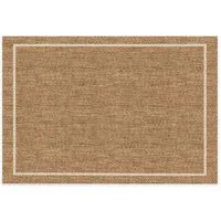 DomDeco Outdoorteppich In- & Outdoor Teppich UMAR, Serie "Tilo", Braun, 120 x 170 cm, Rechteckig, Wetterfest & UV-beständig, schimmelresistent