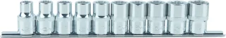 KS Tools 1/2" CHROMEplus 12kant-Stecknuss-Satz, 10-tlg 10-19mm - 918.0655