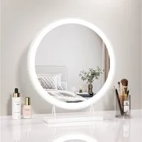 MEYKOERS Kosmetikspiegel Kosmetikspiegel mit beleuchtung und 3 Lichtfarben Dimmfunktion