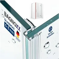 Bagnoxx Duschdichtung, L: 200 cm, (Duschdichtung Anschlagdichtung 90 Grad 200cm, 1-St), für Duschtür und weiterem Glaselement, Duschlippe aus PVC