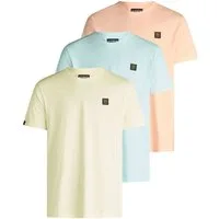 riverso T-Shirt Herren Basic Shirt RIVGino 3er Set Regular Fit (Vorteilspack, 3-tlg) Kurzarm Tee Shirt mit Rundhalsausschnitt aus 100% Baumwolle