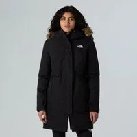 The North Face Kurzmantel W ZANECK PARKA mit Kapuze, ca. Mitte Oberschenkel lang