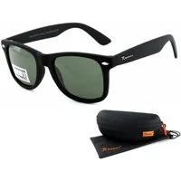 Rennec Sonnenbrille Oval Polarisiert Nerd Brille UV400 Damen Herren Retro Angelbrille Polbrille mit schwimmfähigen Hardcase