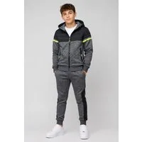 Hessis Jogginganzug Freizeitanzug JF372 (Set, 2-tlg., Jacke mit Jogginghose), für Jungen Stylisch mit Reißverschlusstaschen