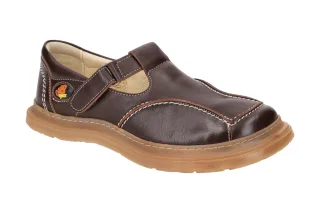 Eject 7573.007 Sony2 Damen Slipper Halbschuhe Braun - bequeme Echtleder Schuhe