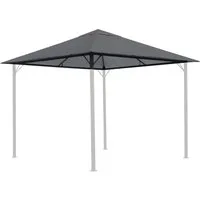 Quick Star Pavillon-Ersatzdach Nizza, 250 g/m², 297 x 297 cm (Grau, 3 x 3 m), Mit Lüftungsschlitzen