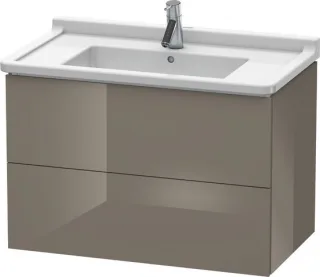 Duravit L-Cube Waschtischunterbau wandhängend Flanell Grau Hochglanz 820x469x558 mm - LC626508989 LC626508989