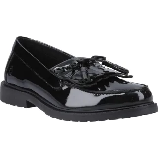 Hush Puppies Verity Kiltie Leder Damen schwarze Slipper
