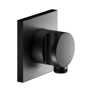 Keuco IXMO Black Selection Schlauchanschluss mit Brausehalter, eckig, schwarz matt 59592370002