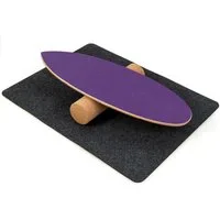 COSTWAY Balanceboard, aus Holz, für zuhause, inkl. Korkrolle, bis 227kg