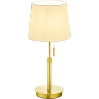 TRIO Leuchten LED Tischleuchte, LED wechselbar, Warmweiß, groß-e Lampenschirm-e Stoff Nachttischlampe Designklassiker H 45-56cm