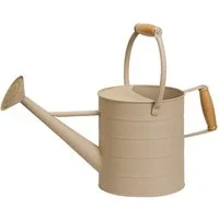 Mojawo Gießkanne Deko Gießkanne Blechkanne Metallkanne Dekokanne Hellbraun 3,5 Liter