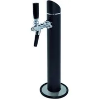 ich-zapfe Bierzapfanlage Schanksäule Modell Black Tower, 1-leitig, mit Zierflansch