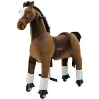 Sweety-Toys Reittier Sweety Toys 7301 Reittier Pferd CHOCOLATE auf Rollen für 4 bis 9 Jahre -RIDING ANIMAL