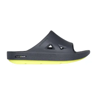 Skechers - Badesandale für Herren, Passt über dem Spann (Holzkohle/Grün)