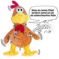 all Kids United Kuscheltier Kuscheltier Tanzender & Sprechender Gockel – Singender Hahn Plüschtier (Plüschtier, Singender Hahn), Spielt Melodie und flattert