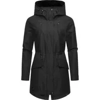 Ragwear Regenmantel Begonia Wasserdichter Damen Übergangsmantel mit großer Kapuze