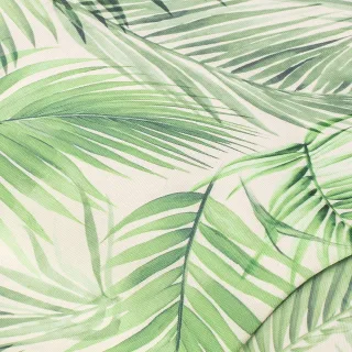 Beschichteter Canvas "Palmblätter", natur-color