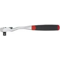 Umschaltknarre 1/2", Druckknopf und Kugelsicherung schwarz/rot
