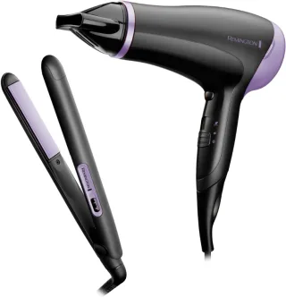 Remington Haartrockner "D3016GP" 200 W 1 Aufsätze Geschenkset bestehend aus Haarglätter & 2.000 Watt Haartrockner