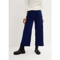 bonprix Cordhose Culotte aus Stretchcord, lockere Passform, hoher Bund, 7/8-Länge