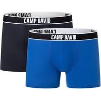 CAMP DAVID Boxershorts casual (2 Paar) mit elastischem Bund