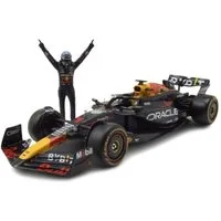 Bburago Modellauto Oracle Red Bull RB20 #1 Formel 1 2024 mit Verstappen Figur, Maßstab 1:24