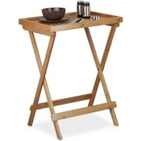 relaxdays Tabletttisch Bambus