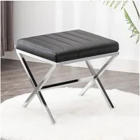 Duhome Hocker (9196A1), Sitzhocker Polsterhocker Fußhocker Gepolstert Hocker aus Kunstleder