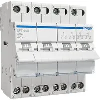 Hager Schalter Hager SFT440 Wahlschalter 4-polig 40A Modularer Gruppenschalter (1-St)