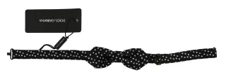 Dolce & Gabbana Black Polka Dots Silk A réglable Neck Papillon Hommes Bow Men's Tie