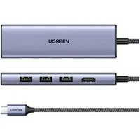UGREEN Laptop-Dockingstation USB-C® Dockingstation CM511 6-in-1 USB-C Hub Passend für Marke