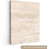 OneMillionCanvasses® Leinwandbild Marmor - Steine - Sand - Textur, Fotodruck (1 St), Leinwand Bilder für Wohnzimmer Schlafzimmer 30x40 cm