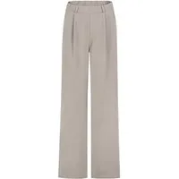 SUBLEVEL Stoffhose Damen Wide Leg Bundfaltenhose weites Bein, elastischer Bund, Scuba Crepe Jersey