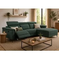 OTTO home Ecksofa LUND, Struktur-Bezug, L-Form, 261cm, man. /elektr. Relaxfunktion, auch mit USB A/C-Anschluss sowie Kopfteilverstellung