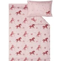 s.Oliver Kinderbettwäsche Satinbettwäsche s.Oliver Junior Pferde, Mako-Satin, 2 teilig, mit Pferden und Sternen