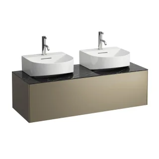LAUFEN Waschtischunterschrank SONAR f.HWB H816341/2 1 Schubl 1175x455 Ausschn li Titan&NeroMarqui H4054540341421