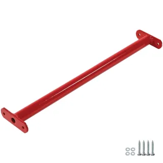 Wickey FIT FlexBar Reckstange 65-125cm - Robuste Outdoor Klimmzugstange für Spielturm oder Sportgerät - Wetterfestes rotes Metall Training - Wickey