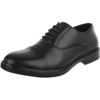 Coolwalk Herrenschnürschuh klassisch elegant für Business & Freizeit Schnürschuh (91977219) Blockabsatz Business-Schuhe in Schwarz