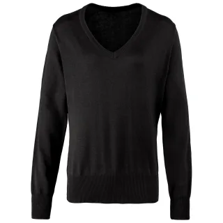 Premier - Sweatshirt V-Ausschnitt für Damen (Schwarz)