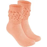 BRUBAKER Schoppersocken Slouch Socken - Damen Fitnesssocken (80s Style, 1-Paar, Baumwolle) Knit Sportsocken für Fitness, Yoga, Workout, Gymnastik und Wellness