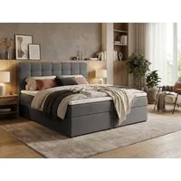 Beautysofa Boxspringbett TOPIQ mit Bettkasten (Bett für Schlafzimmer), mit 2x Bettkästen, Federkernmatratze