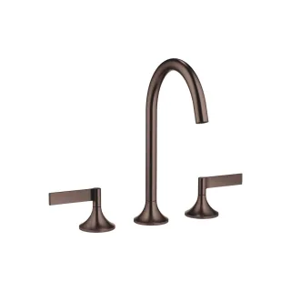Dornbracht Waschtisch-Dreilochbatterie mit Ablaufgarnitur VAIA 20713819 Dark Bronze gebürstet,207138 20713819-43
