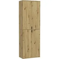 Home affaire Garderobenschrank TRONDHEIM, Höhe 193 cm, 4 Türen, 9 Fächer, 7 Einlegeböden (inkl. ausziehbarer Kleiderstange, in verschiedenen Farben erhältlich) Schrank, Hochschramk, Mehrzweckschrank, Universalschrank, Flur, Diele