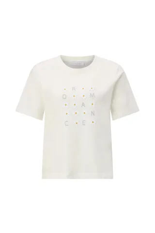 Rich & Royal - Elegant Fit T-Shirt Daisy Romance white - Gr. - S