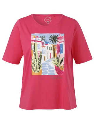 VIA APPIA DUE - T-Shirt Rundhals 1/2 Arm Motiv flamingo multicolor - Gr. - 46