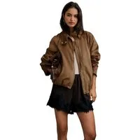 Friends Like These Lederimitatjacke Friends Like These Jacke im Ballonschnitt (1-St)