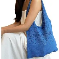 Diwzbyn Schultertasche Häkeltaschen,Sommer Strand Mesh Tragetasche Damen Boho Umhängetasche (Einkaufstasche Lässige Reisetaschen Tasche faltbar Hobo Taschen), für Reisen Einkaufen und Alltag