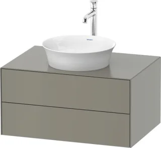 Duravit White Tulip Konsolenwaschtischunterbau wandhängend Stein Grau Seidenmatt 800x550x408 mm - WT WT4985092920010